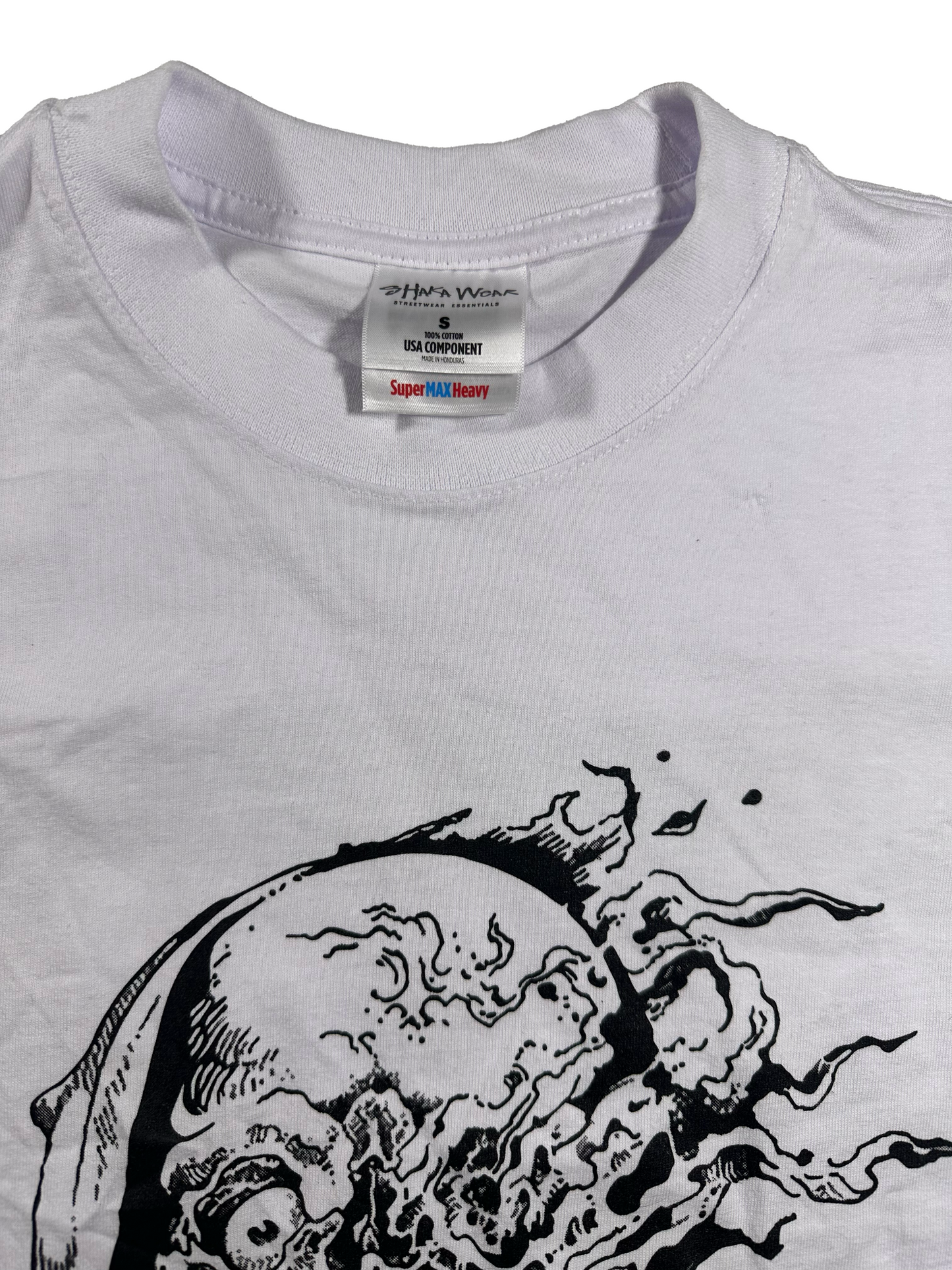 White Burning Skull T Shirt