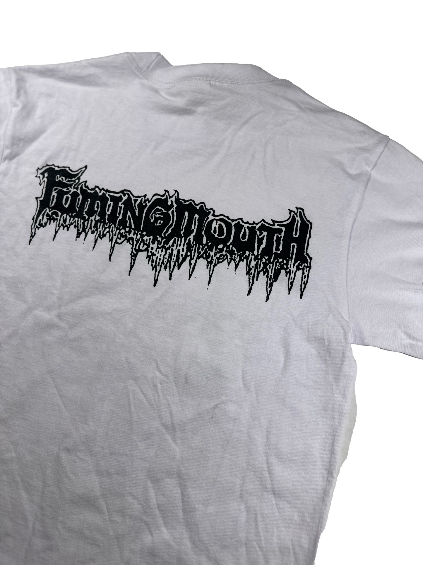 White Burning Skull T Shirt